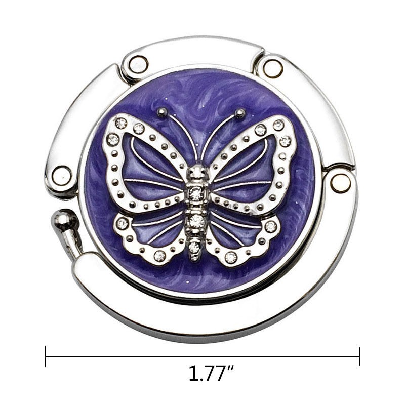 Purple Butterfly Handbag Hooks